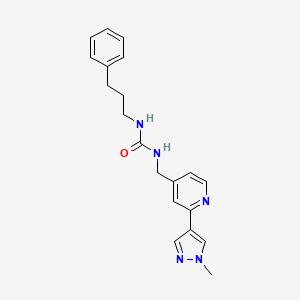 1-((2-(1-methyl-1H-pyrazol-4-yl)pyridin-4-yl)methyl)-3-(3-phenylpropyl)urea