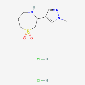 3-(1-Methyl-1H-pyrazol-4-yl)-1,4-thiazepane 1,1-dioxide dihydrochloride