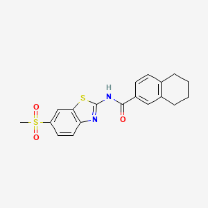 N-(6-(methylsulfonyl)benzo[d]thiazol-2-yl)-5,6,7,8-tetrahydronaphthalene-2-carboxamide