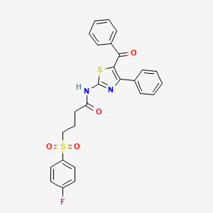 N-(5-benzoyl-4-phenylthiazol-2-yl)-4-((4-fluorophenyl)sulfonyl)butanamide