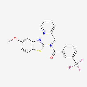 N-(5-methoxybenzo[d]thiazol-2-yl)-N-(pyridin-2-ylmethyl)-3-(trifluoromethyl)benzamide
