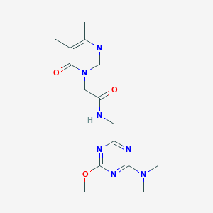 2-(4,5-dimethyl-6-oxopyrimidin-1(6H)-yl)-N-((4-(dimethylamino)-6-methoxy-1,3,5-triazin-2-yl)methyl)acetamide