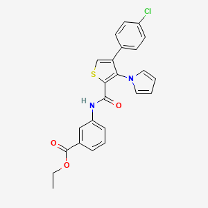 ethyl 3-({[4-(4-chlorophenyl)-3-(1H-pyrrol-1-yl)-2-thienyl]carbonyl}amino)benzoate