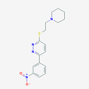 3-(3-Nitrophenyl)-6-(2-piperidin-1-ylethylsulfanyl)pyridazine