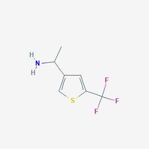 molecular formula C7H8F3NS B2662877 1-[5-(Trifluoromethyl)thiophen-3-yl]ethan-1-amine CAS No. 1522268-74-1
