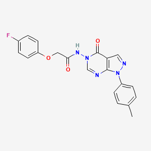 2-(4-fluorophenoxy)-N-(4-oxo-1-(p-tolyl)-1H-pyrazolo[3,4-d]pyrimidin-5(4H)-yl)acetamide