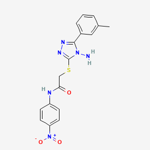 2-{[4-amino-5-(3-methylphenyl)-4H-1,2,4-triazol-3-yl]sulfanyl}-N-(4-nitrophenyl)acetamide
