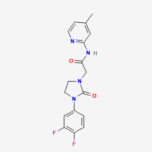 2-(3-(3,4-difluorophenyl)-2-oxoimidazolidin-1-yl)-N-(4-methylpyridin-2-yl)acetamide