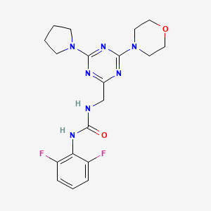1-(2,6-Difluorophenyl)-3-((4-morpholino-6-(pyrrolidin-1-yl)-1,3,5-triazin-2-yl)methyl)urea