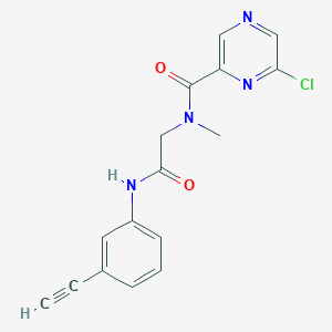 2-[1-(6-chloropyrazin-2-yl)-N-methylformamido]-N-(3-ethynylphenyl)acetamide