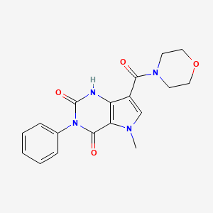 5-methyl-7-(morpholine-4-carbonyl)-3-phenyl-1H-pyrrolo[3,2-d]pyrimidine-2,4(3H,5H)-dione