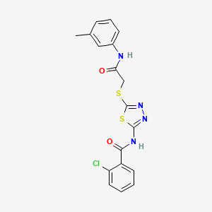 2-chloro-N-(5-((2-oxo-2-(m-tolylamino)ethyl)thio)-1,3,4-thiadiazol-2-yl)benzamide