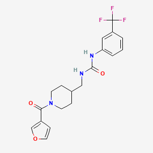 1-((1-(Furan-3-carbonyl)piperidin-4-yl)methyl)-3-(3-(trifluoromethyl)phenyl)urea