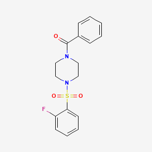 {4-[(2-Fluorophenyl)sulfonyl]piperazino}(phenyl)methanone