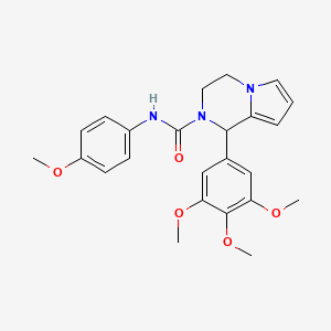 molecular formula C24H27N3O5 B2662906 N-(4-methoxyphenyl)-1-(3,4,5-trimethoxyphenyl)-3,4-dihydropyrrolo[1,2-a]pyrazine-2(1H)-carboxamide CAS No. 899735-88-7