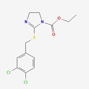 Ethyl 2-[(3,4-dichlorophenyl)methylsulfanyl]-4,5-dihydroimidazole-1-carboxylate