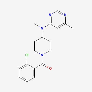 molecular formula C18H21ClN4O B2662911 N-[1-(2-chlorobenzoyl)piperidin-4-yl]-N,6-dimethylpyrimidin-4-amine CAS No. 2415530-56-0