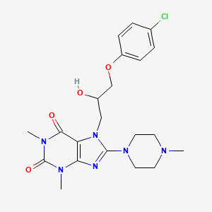 7-(3-(4-chlorophenoxy)-2-hydroxypropyl)-1,3-dimethyl-8-(4-methylpiperazin-1-yl)-1H-purine-2,6(3H,7H)-dione