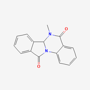 molecular formula C16H12N2O2 B2662915 6-Methyl-6,6a-dihydroisoindolo[2,1-a]quinazoline-5,11-dione CAS No. 57097-72-0
