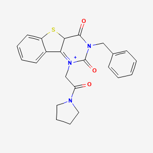 5-Benzyl-3-[2-oxo-2-(pyrrolidin-1-yl)ethyl]-8-thia-3,5-diazatricyclo[7.4.0.0^{2,7}]trideca-1(9),2(7),10,12-tetraene-4,6-dione
