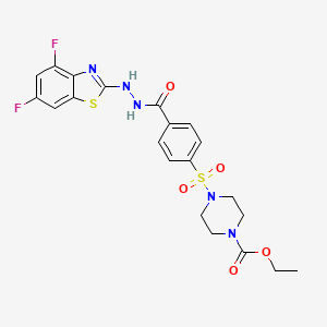 Ethyl 4-((4-(2-(4,6-difluorobenzo[d]thiazol-2-yl)hydrazinecarbonyl)phenyl)sulfonyl)piperazine-1-carboxylate