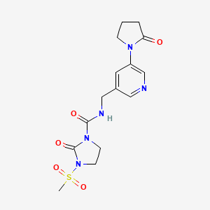 3-methanesulfonyl-2-oxo-N-{[5-(2-oxopyrrolidin-1-yl)pyridin-3-yl]methyl}imidazolidine-1-carboxamide