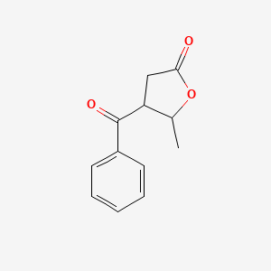 molecular formula C12H12O3 B2662958 4-Benzoyl-5-methyldihydrofuran-2(3H)-one CAS No. 101563-78-4