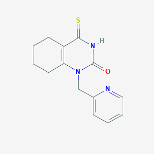 molecular formula C14H15N3OS B2662964 1-(pyridin-2-ylmethyl)-4-thioxo-3,4,5,6,7,8-hexahydroquinazolin-2(1H)-one CAS No. 920158-88-9