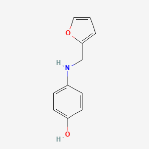 molecular formula C11H11NO2 B2662966 4-[(Furan-2-ylmethyl)-amino]-phenol CAS No. 123558-04-3