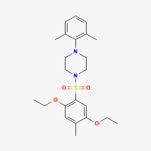 molecular formula C23H32N2O4S B2662968 1-(2,5-Diethoxy-4-methylbenzenesulfonyl)-4-(2,6-dimethylphenyl)piperazine CAS No. 1903723-73-8