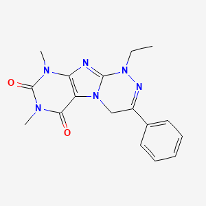 molecular formula C17H18N6O2 B2662971 1-ethyl-7,9-dimethyl-3-phenyl-4H-purino[8,7-c][1,2,4]triazine-6,8-dione CAS No. 339360-74-6