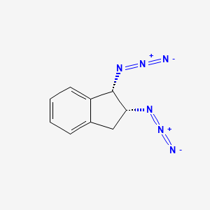 molecular formula C9H8N6 B2662977 (1S,2R)-1,2-二氮化-2,3-二氢-1H-茚烯 CAS No. 57404-47-4
