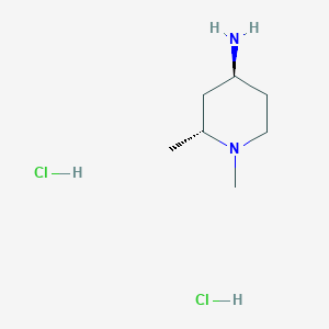 molecular formula C7H18Cl2N2 B2663004 trans-1,2-dimethyl-4-piperidinamine dihydrochloride CAS No. 2174980-90-4