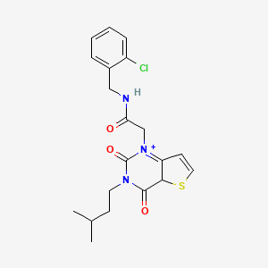 molecular formula C20H22ClN3O3S B2663064 N-[(2-chlorophenyl)methyl]-2-[3-(3-methylbutyl)-2,4-dioxo-1H,2H,3H,4H-thieno[3,2-d]pyrimidin-1-yl]acetamide CAS No. 1252922-32-9