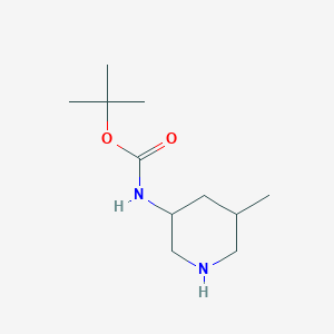 molecular formula C11H22N2O2 B2663103 tert-Butyl (5-methylpiperidin-3-yl)carbamate CAS No. 1270019-95-8