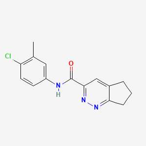 molecular formula C15H14ClN3O B2663155 N-(4-chloro-3-methylphenyl)-5H,6H,7H-cyclopenta[c]pyridazine-3-carboxamide CAS No. 2415582-93-1