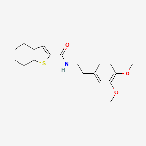molecular formula C19H23NO3S B2663158 N-[2-(3,4-dimethoxyphenyl)ethyl]-4,5,6,7-tetrahydro-1-benzothiophene-2-carboxamide CAS No. 1180815-04-6