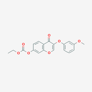 molecular formula C19H16O7 B2663185 ethyl 3-(3-methoxyphenoxy)-4-oxo-4H-chromen-7-yl carbonate CAS No. 637751-74-7
