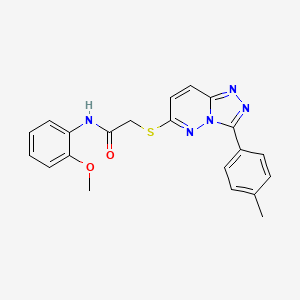 molecular formula C21H19N5O2S B2663192 N-(2-methoxyphenyl)-2-{[3-(4-methylphenyl)-[1,2,4]triazolo[4,3-b]pyridazin-6-yl]sulfanyl}acetamide CAS No. 852375-58-7