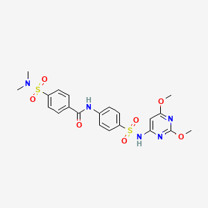 N-[4-[(2,6-dimethoxypyrimidin-4-yl)sulfamoyl]phenyl]-4-(dimethylsulfamoyl)benzamide