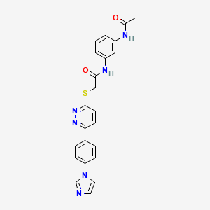 2-((6-(4-(1H-imidazol-1-yl)phenyl)pyridazin-3-yl)thio)-N-(3-acetamidophenyl)acetamide