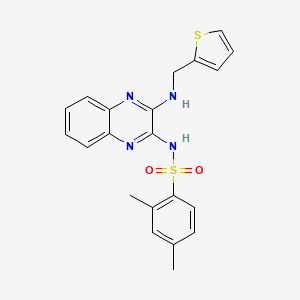 2,4-dimethyl-N-(3-((thiophen-2-ylmethyl)amino)quinoxalin-2-yl)benzenesulfonamide