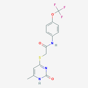 2-[(6-methyl-2-oxo-1H-pyrimidin-4-yl)sulfanyl]-N-[4-(trifluoromethoxy)phenyl]acetamide