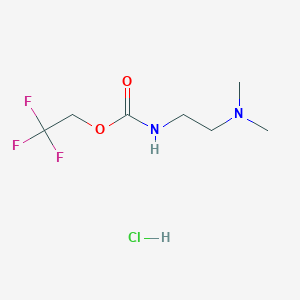 molecular formula C7H14ClF3N2O2 B2663265 2,2,2-trifluoroethyl N-[2-(dimethylamino)ethyl]carbamate hydrochloride CAS No. 2253630-82-7