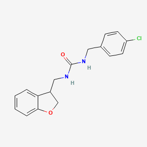 1-[(4-Chlorophenyl)methyl]-3-[(2,3-dihydro-1-benzofuran-3-yl)methyl]urea