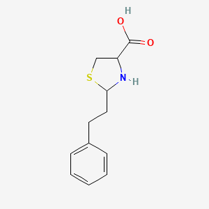 2-(2-Phenylethyl)-1,3-thiazolidine-4-carboxylic acid