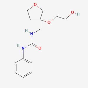 1-((3-(2-Hydroxyethoxy)tetrahydrofuran-3-yl)methyl)-3-phenylurea