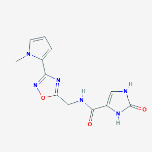 N-((3-(1-methyl-1H-pyrrol-2-yl)-1,2,4-oxadiazol-5-yl)methyl)-2-oxo-2,3-dihydro-1H-imidazole-4-carboxamide
