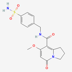 7-methoxy-5-oxo-N-(4-sulfamoylbenzyl)-1,2,3,5-tetrahydroindolizine-8-carboxamide