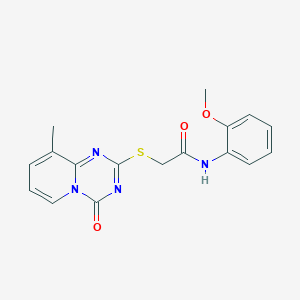 N-(2-methoxyphenyl)-2-(9-methyl-4-oxopyrido[1,2-a][1,3,5]triazin-2-yl)sulfanylacetamide
